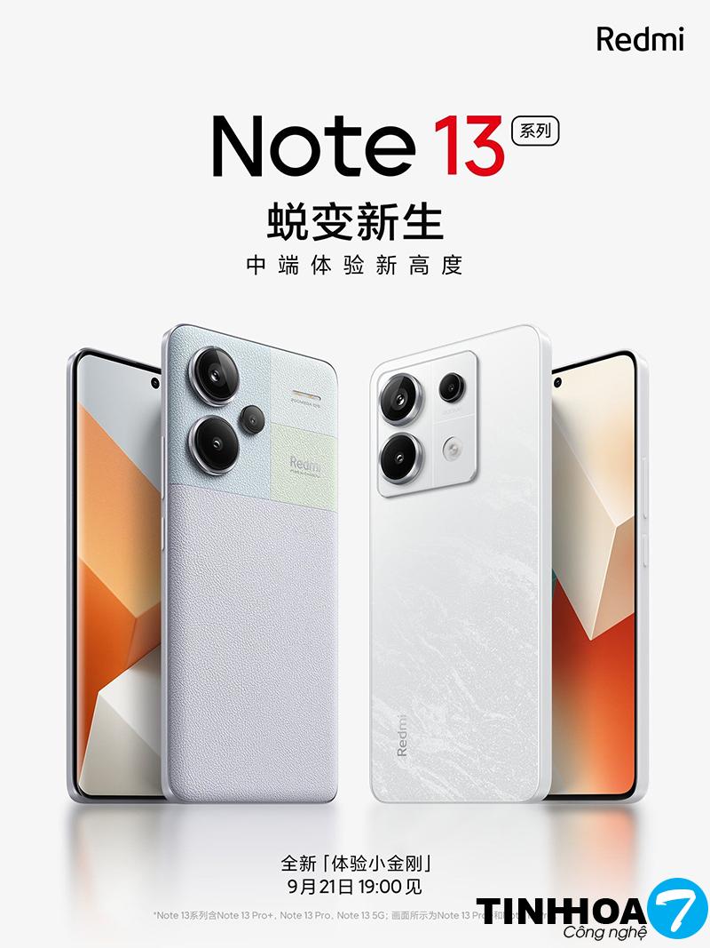 Dòng Redmi Note 13 sẽ ra mắt vào ngày 21 tháng 9